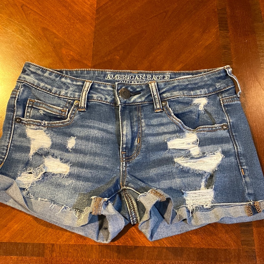 American eagle jean stretch shorts
